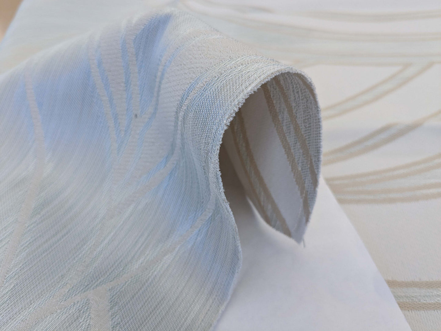 59 EV50 25" x 24" Scalamandre Lelievre Paris Duomo M1 Nacre White Jacquard Abstract Polyester MSRP USD554/y