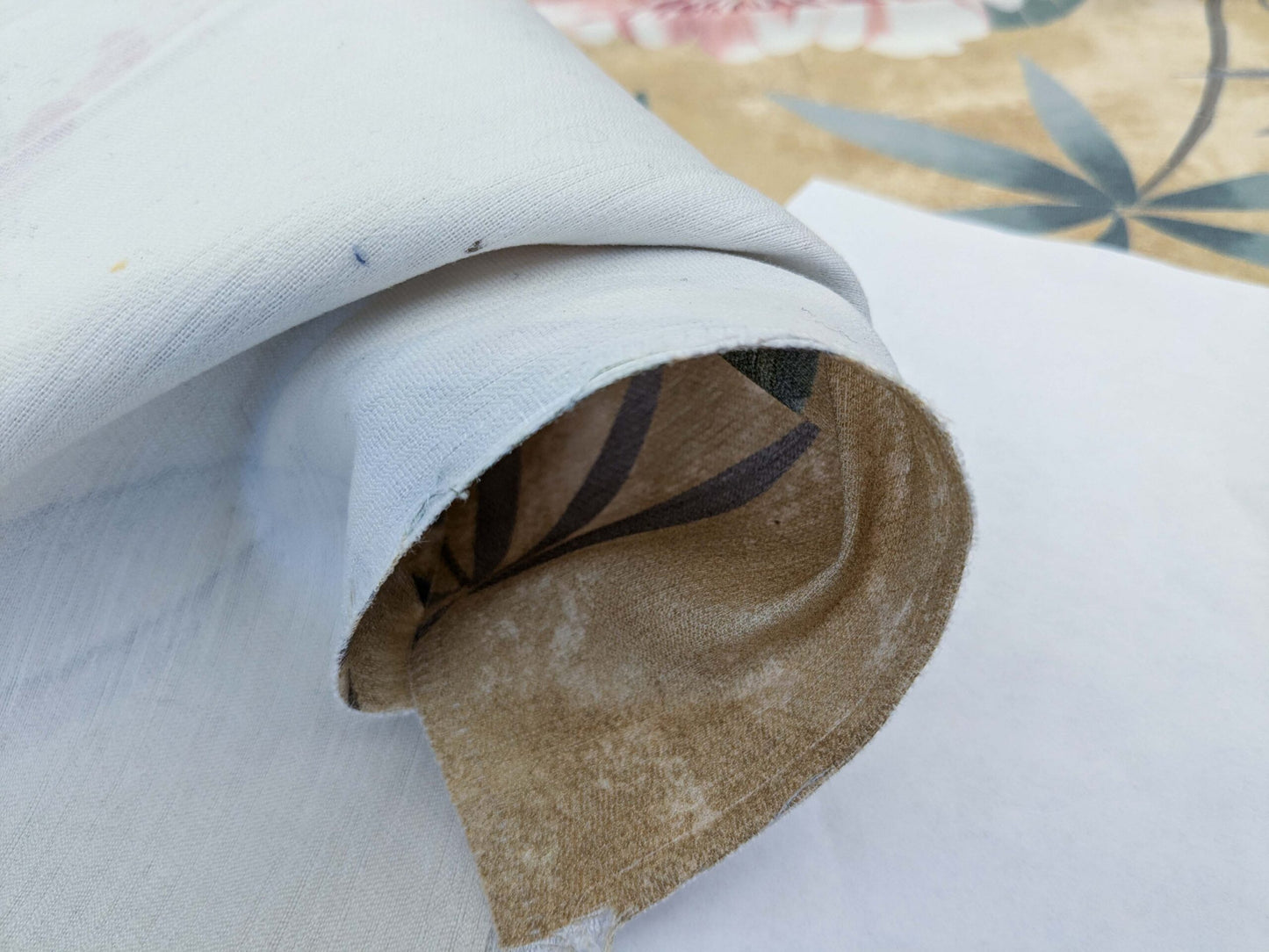 62 EV50 34" x 26" Scalamandre Lelievre Printemps De Chine OR Yellow Gold Floral Tree Foliage Botanical