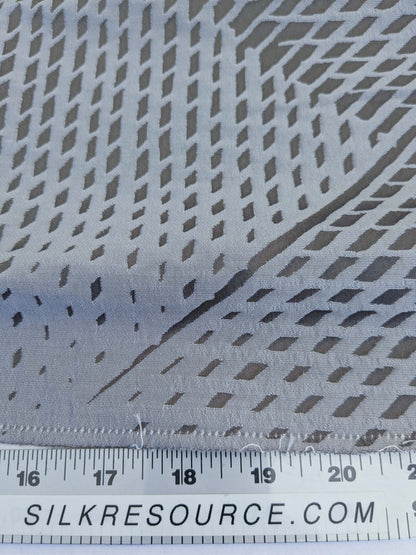 63 EV50 24" x 27" Scalamandre Lelievre Paris Baccara M1 Graphite Polyester Gray Diamond Small Scale