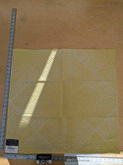 64 EV50 24" x 27" Scalamandre Lelievre Paris Baccara M1 Citrine Polyester Yellow Diamond Small Scale