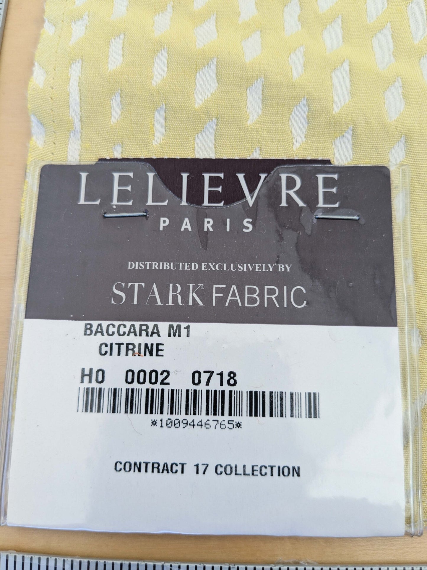 64 EV50 24" x 27" Scalamandre Lelievre Paris Baccara M1 Citrine Polyester Yellow Diamond Small Scale