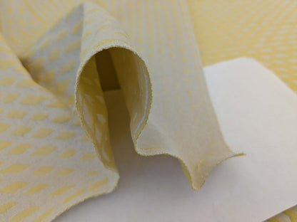 64 EV50 24" x 27" Scalamandre Lelievre Paris Baccara M1 Citrine Polyester Yellow Diamond Small Scale