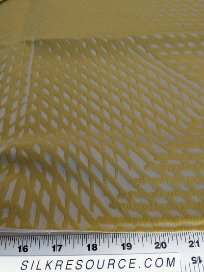 64 EV50 24" x 27" Scalamandre Lelievre Paris Baccara M1 Citrine Polyester Yellow Diamond Small Scale