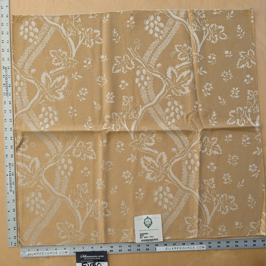 67 EV50 26" x 27" Scalamandre Old World Weavers Sonoma Oak Sunbrella Outdoor Yellow Botanical Foliage Scroll MSRP USD224/y