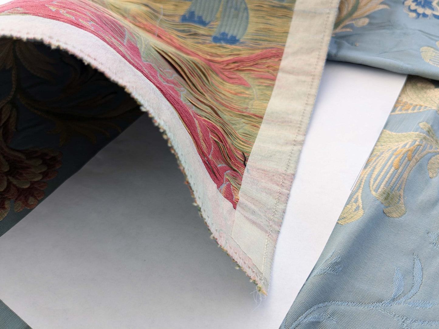 69 EV50 27" x 26" Scalamandre Old World Weavers Viviana Powder Blue Viscose Floral Botanical MSRP USD 328/Y