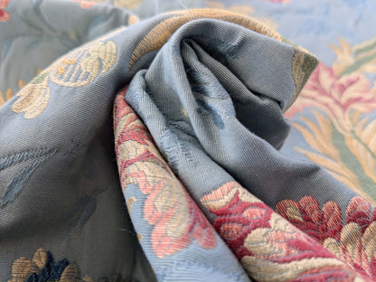 69 EV50 27" x 26" Scalamandre Old World Weavers Viviana Powder Blue Viscose Floral Botanical MSRP USD 328/Y