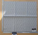 70 EV50 23" x 26"Scalamandre Lelievre Paris Vacoa Brume Gray White Diamond Ogee Viscose MSRP USD354/y