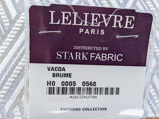 70 EV50 23" x 26"Scalamandre Lelievre Paris Vacoa Brume Gray White Diamond Ogee Viscose MSRP USD354/y
