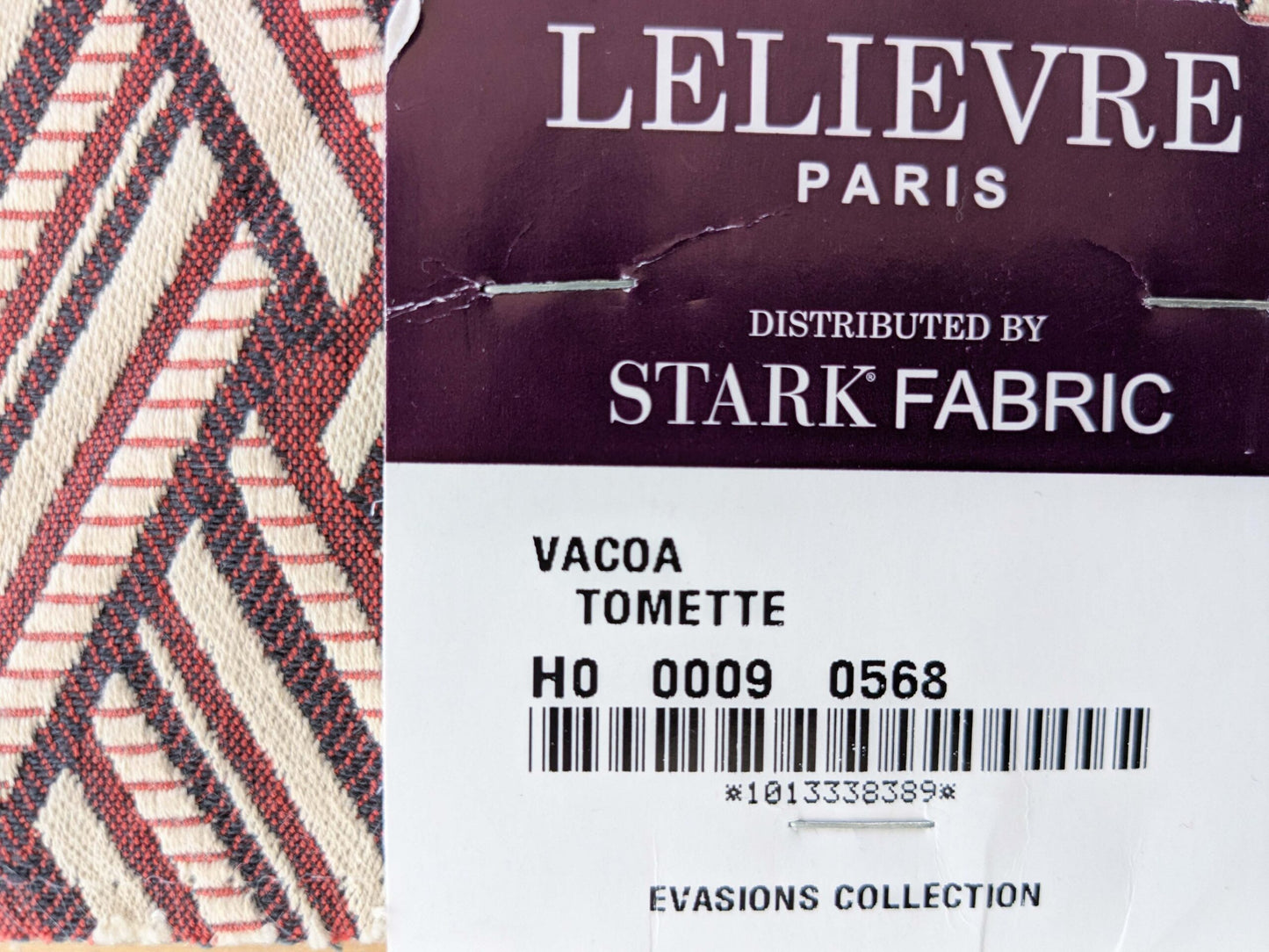 71 EV50 26" x 33"Scalamandre Lelievre Paris Vacoa Tomette Red White Diamond Ogee Viscose MSRP USD354/y