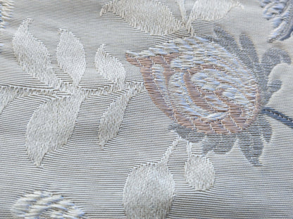 72 EV50 27" x 26"Scalamandre Square Old World Weavers Allegra Lampas Iii Silver Patina MSRP USD 600+/yard