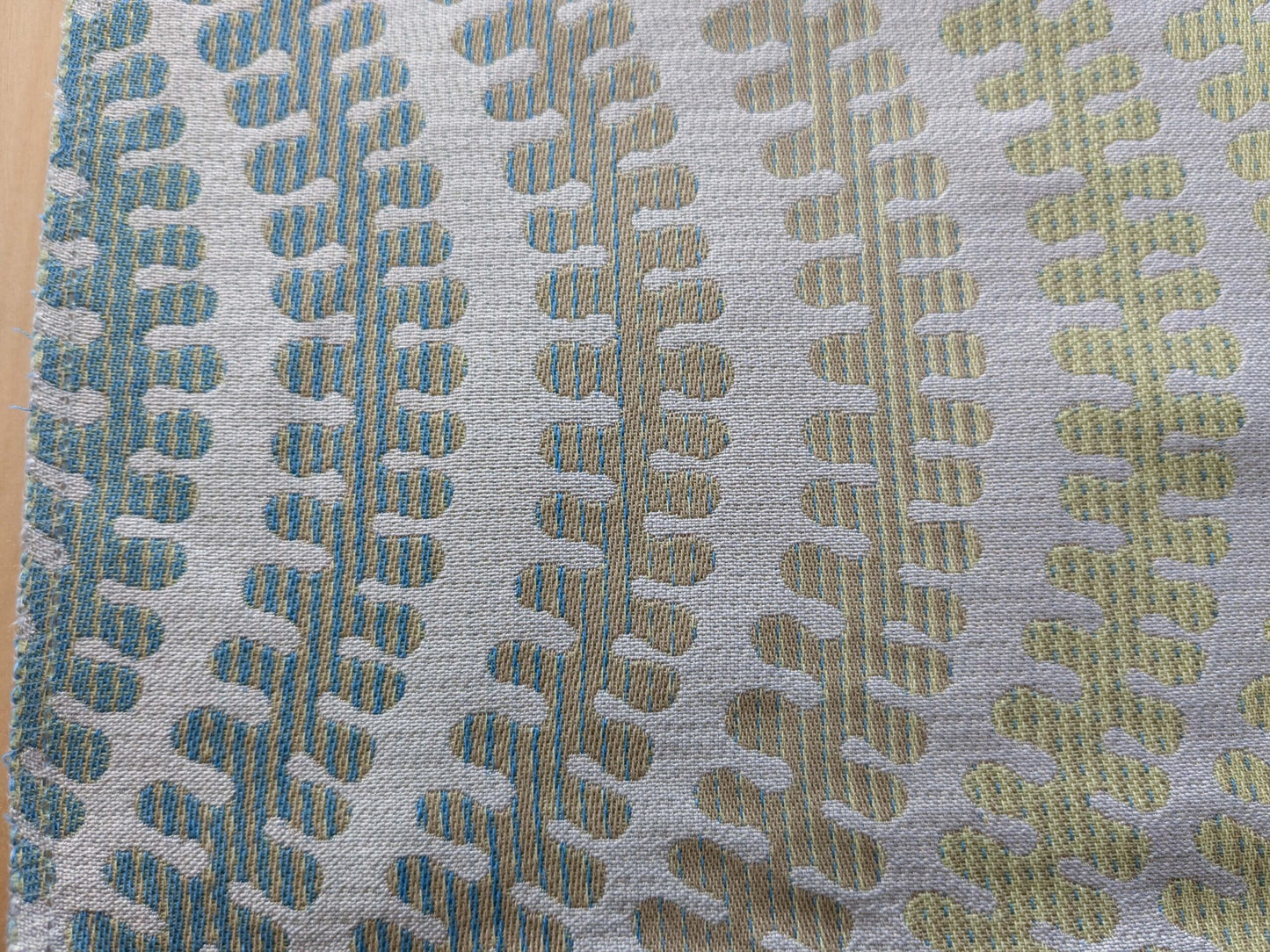 74 EV50 27" x 26"Scalamandre Fonthill Square Silk Sensuous Stripe Aquarelle Ombre Green Blue MSRP USD 356/y