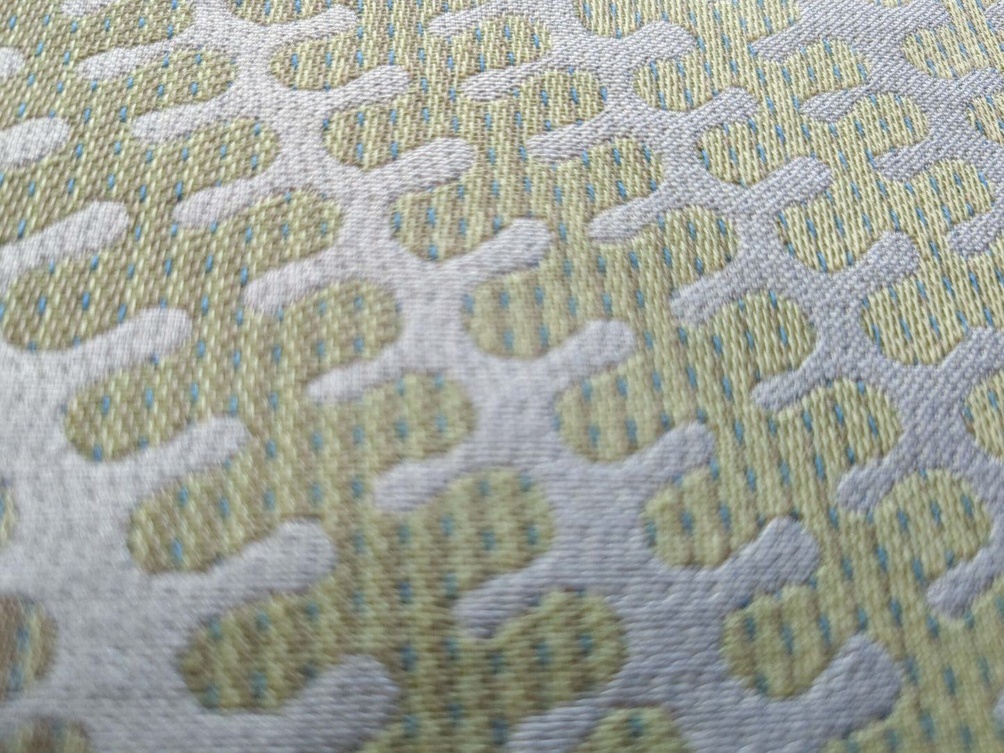 74 EV50 27" x 26"Scalamandre Fonthill Square Silk Sensuous Stripe Aquarelle Ombre Green Blue MSRP USD 356/y