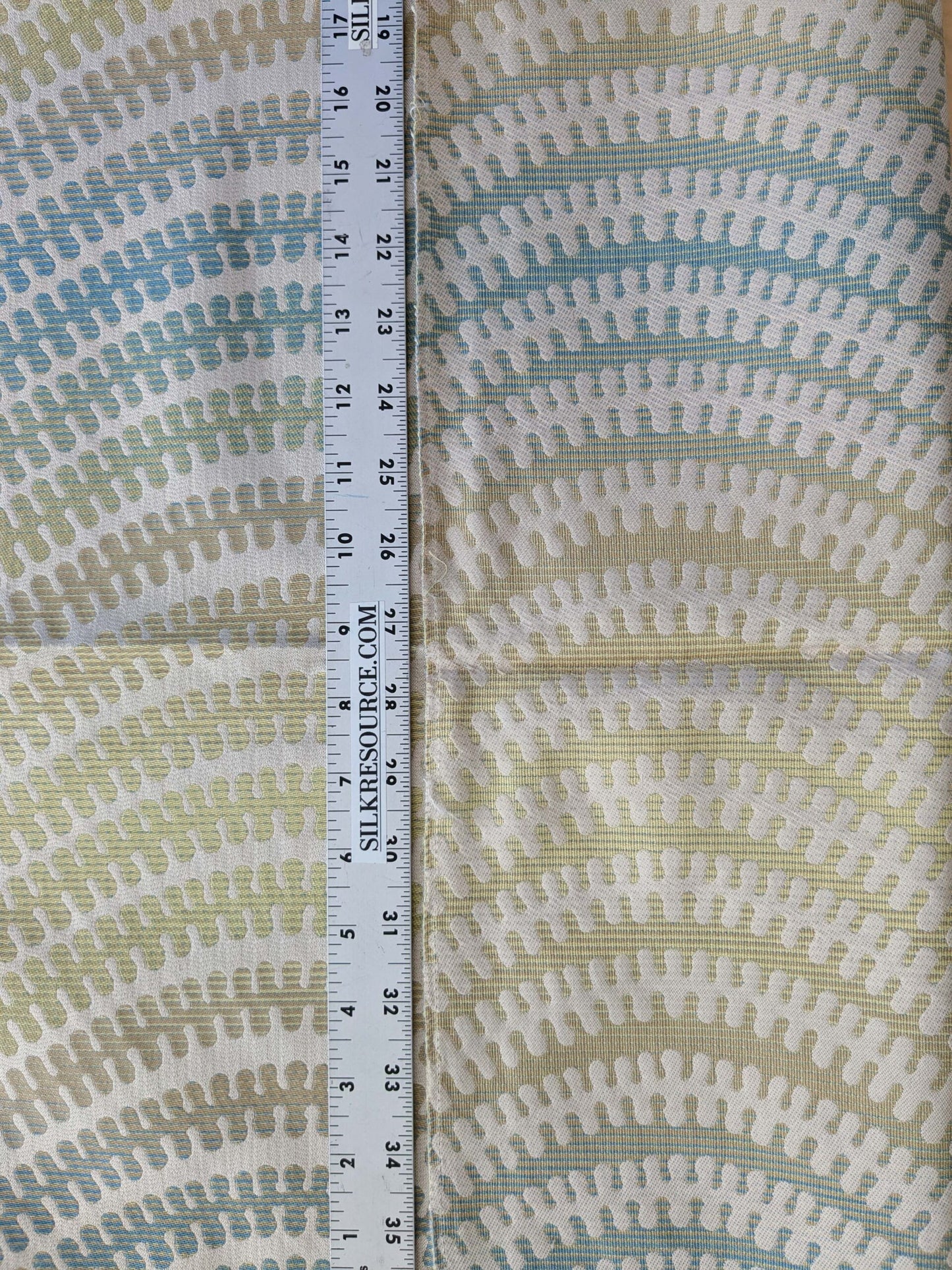 74 EV50 27" x 26"Scalamandre Fonthill Square Silk Sensuous Stripe Aquarelle Ombre Green Blue MSRP USD 356/y