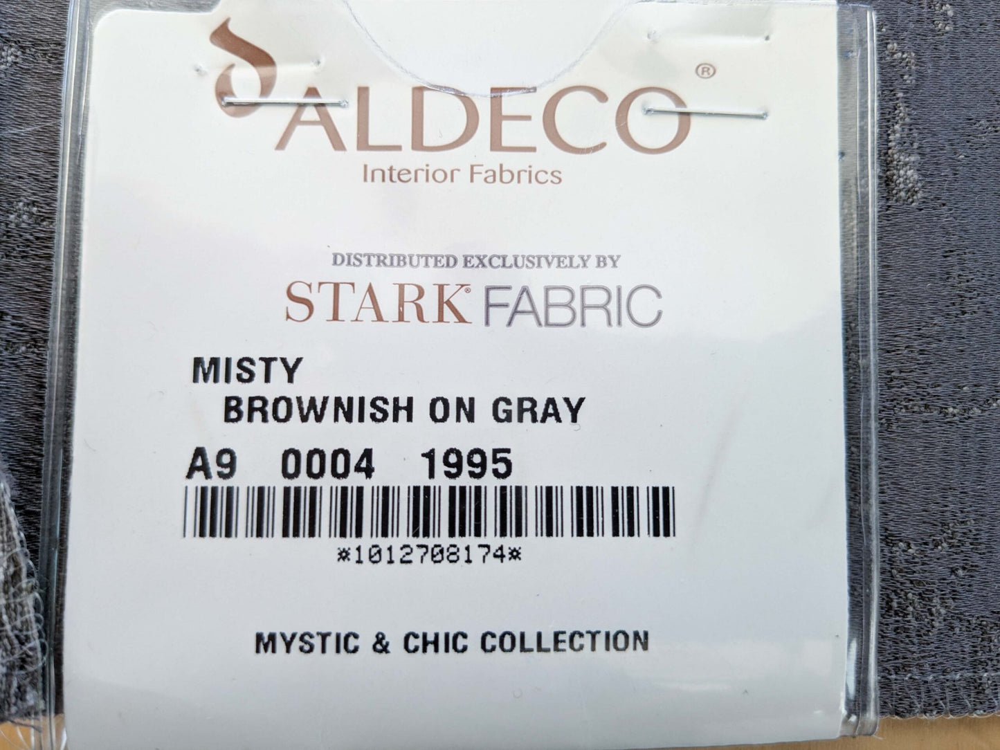 76 EV50 27" x 28" Scalamandre Aldeco Misty Brownish on Gray Abstract Small Jacquard