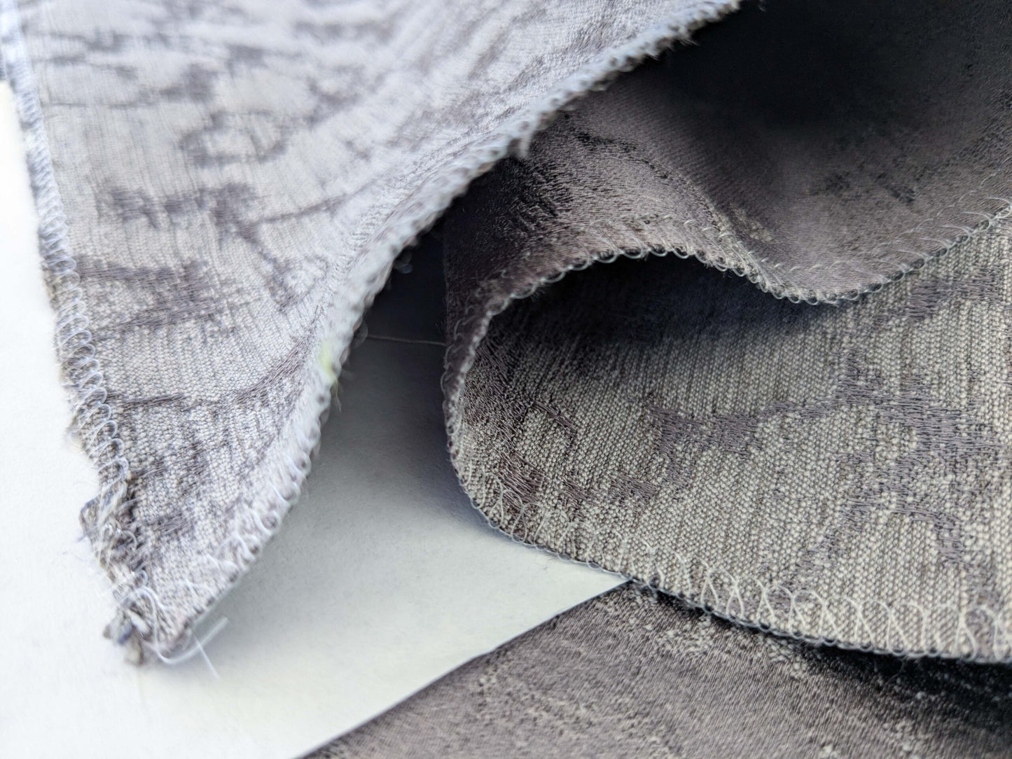 76 EV50 27" x 28" Scalamandre Aldeco Misty Brownish on Gray Abstract Small Jacquard