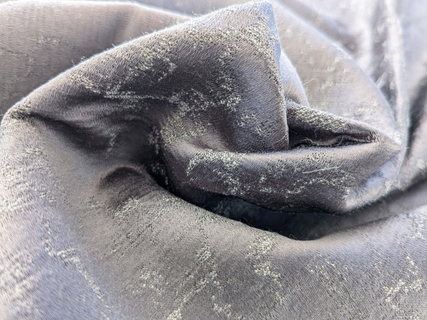 76 EV50 27" x 28" Scalamandre Aldeco Misty Brownish on Gray Abstract Small Jacquard