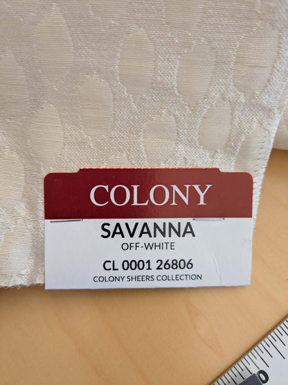 78 EV50 Square Scalamandre Savanna Off White Sheer Small Scale Dot Circle MSRP USD 300+/y