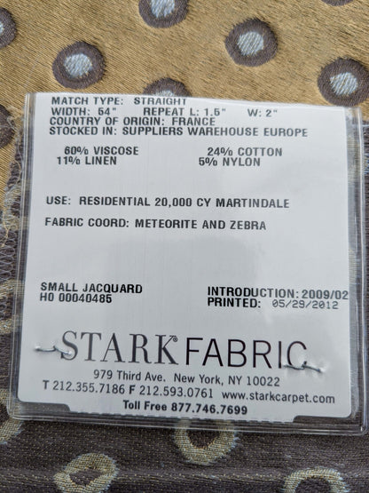 79 EV50 26" x 27"  Square Scalamandre Lelievre Paris Pelligrina Or Yellow Gray Blue Dot Circle Small Scale MSRP USD 300+/y