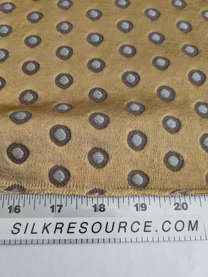 79 EV50 26" x 27"  Square Scalamandre Lelievre Paris Pelligrina Or Yellow Gray Blue Dot Circle Small Scale MSRP USD 300+/y