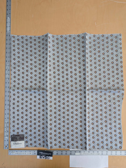 80 EV50 26" x 25" Square Scalamandre Lelievre Paris Pelligrina Argent Silver Gray Blue Dot Circle Small Scale MSRP USD 300+/y
