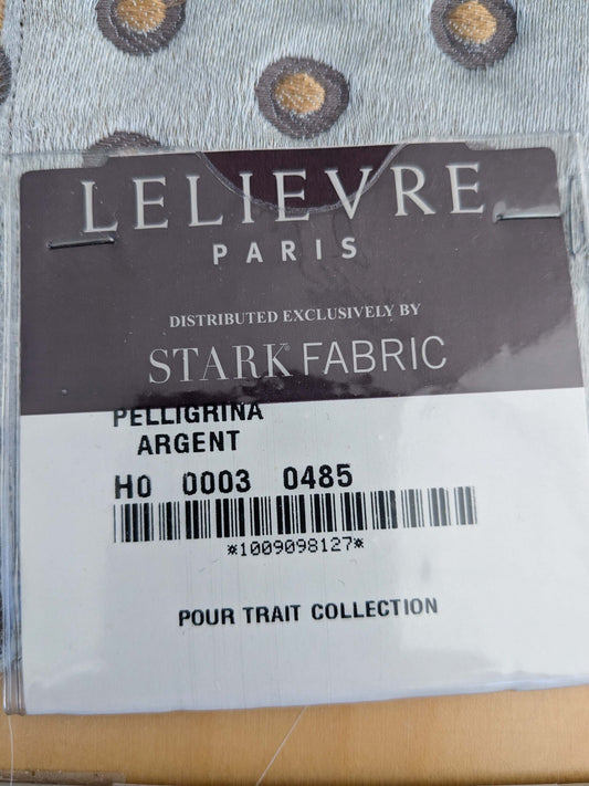 80 EV50 26" x 25" Square Scalamandre Lelievre Paris Pelligrina Argent Silver Gray Blue Dot Circle Small Scale MSRP USD 300+/y