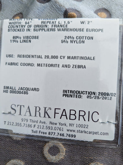 80 EV50 26" x 25" Square Scalamandre Lelievre Paris Pelligrina Argent Silver Gray Blue Dot Circle Small Scale MSRP USD 300+/y