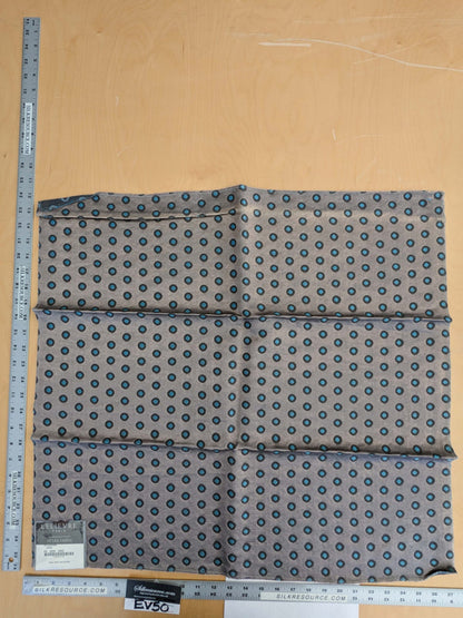 82 EV50 26" x 25" Square Scalamandre Lelievre Paris Pelligrina Lapis Gray Blue Dot Circle Small Scale MSRP USD 300+/y