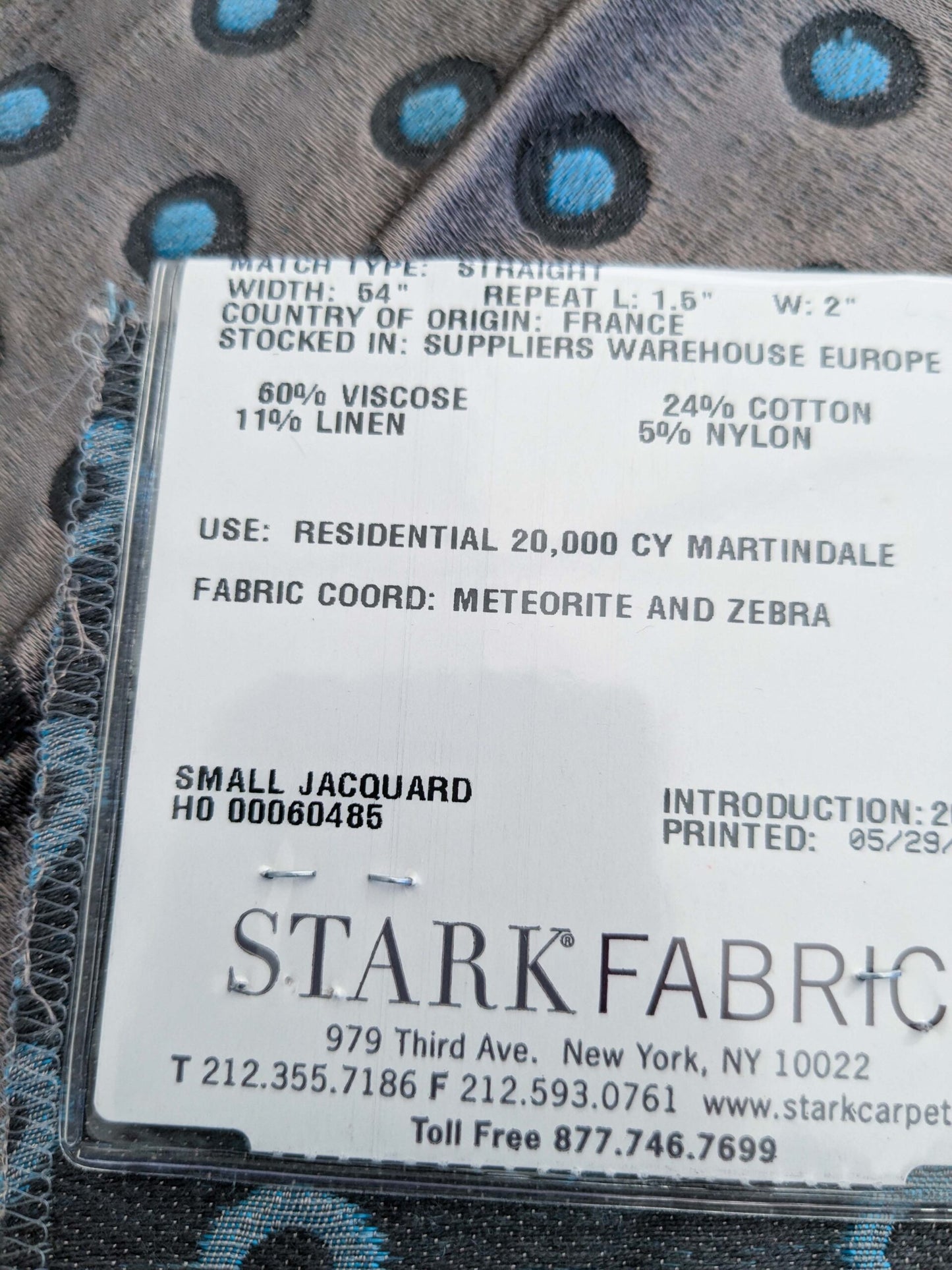 82 EV50 26" x 25" Square Scalamandre Lelievre Paris Pelligrina Lapis Gray Blue Dot Circle Small Scale MSRP USD 300+/y