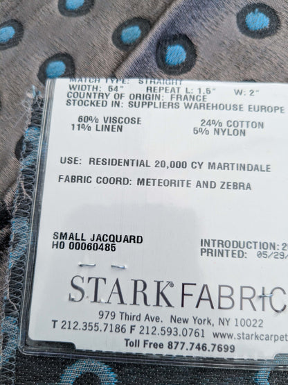 82 EV50 26" x 25" Square Scalamandre Lelievre Paris Pelligrina Lapis Gray Blue Dot Circle Small Scale MSRP USD 300+/y