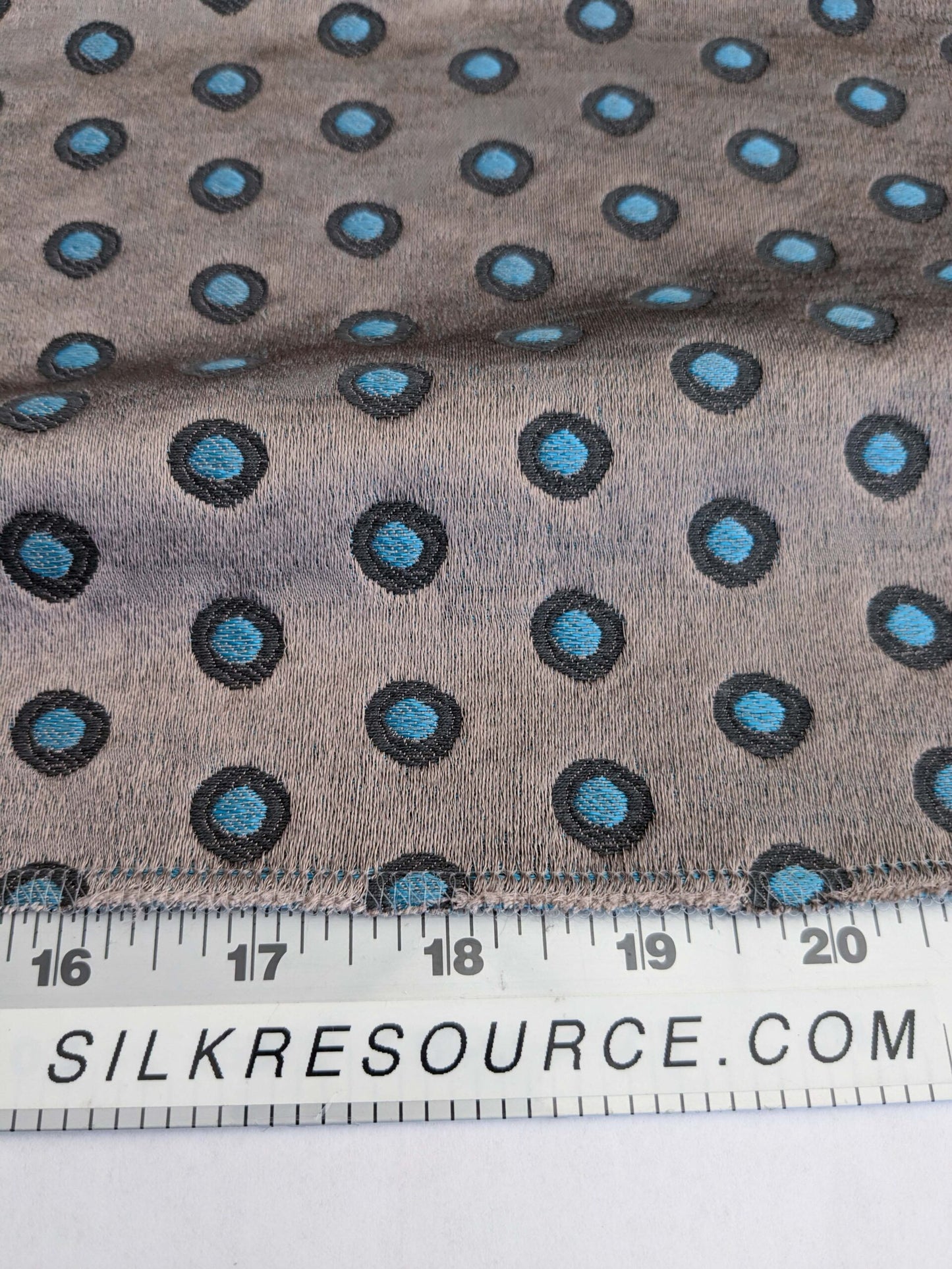 82 EV50 26" x 25" Square Scalamandre Lelievre Paris Pelligrina Lapis Gray Blue Dot Circle Small Scale MSRP USD 300+/y