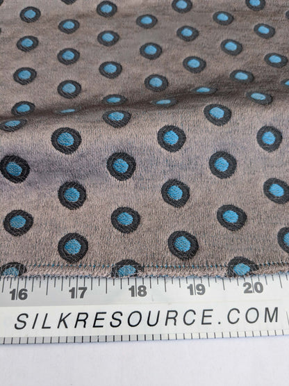 82 EV50 26" x 25" Square Scalamandre Lelievre Paris Pelligrina Lapis Gray Blue Dot Circle Small Scale MSRP USD 300+/y