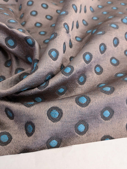 82 EV50 26" x 25" Square Scalamandre Lelievre Paris Pelligrina Lapis Gray Blue Dot Circle Small Scale MSRP USD 300+/y