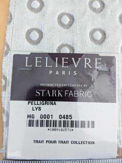 83 EV50 24" x 26" Square Scalamandre Lelievre Paris Pelligrina Lys Cream White Dot Circle Small Scale MSRP USD 300+/y
