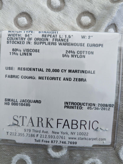 83 EV50 24" x 26" Square Scalamandre Lelievre Paris Pelligrina Lys Cream White Dot Circle Small Scale MSRP USD 300+/y