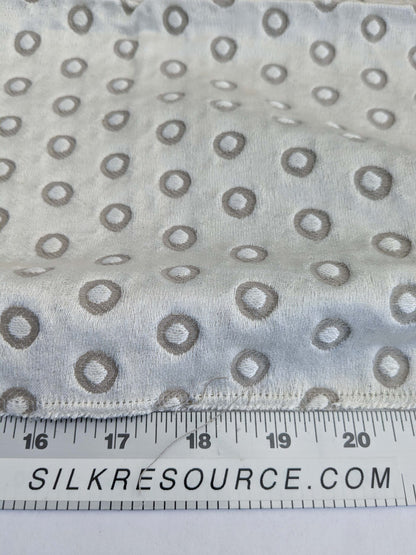 83 EV50 24" x 26" Square Scalamandre Lelievre Paris Pelligrina Lys Cream White Dot Circle Small Scale MSRP USD 300+/y