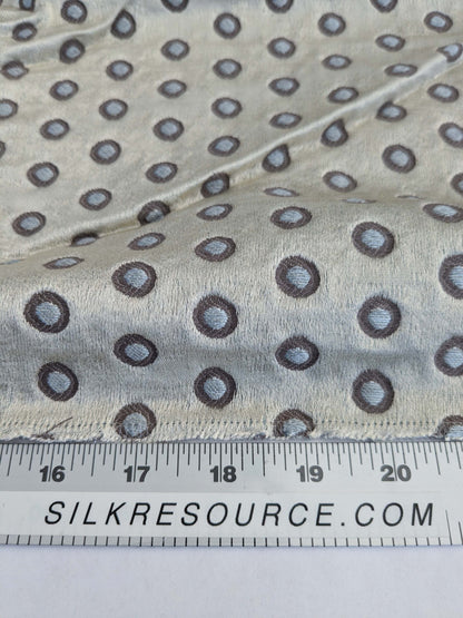 84 EV50 24" x 26" Square Scalamandre Lelievre Paris Pelligrina Platine Light Gray Dot Circle Small Scale MSRP USD 300+/y