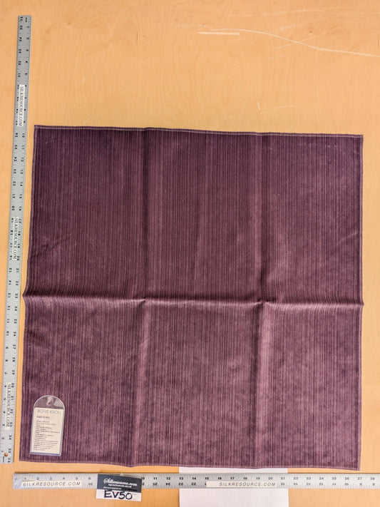 85 EV50 27" x 27" Square Scalamandre Boris Kroll Strie Velvet Amethyst Purple Texture Polyester MSRP USD154/y