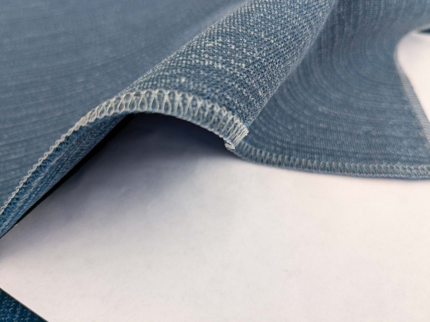 86 EV50 26" x 27" Square Scalamandre Boris Kroll Strie Velvet Prussian Blue Texture Polyester MSRP USD154/y