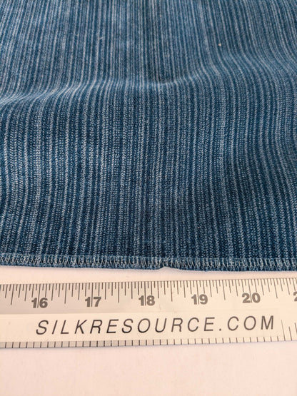 86 EV50 26" x 27" Square Scalamandre Boris Kroll Strie Velvet Prussian Blue Texture Polyester MSRP USD154/y