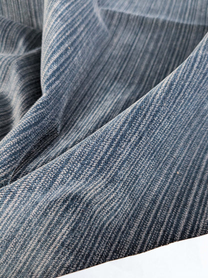 86 EV50 26" x 27" Square Scalamandre Boris Kroll Strie Velvet Prussian Blue Texture Polyester MSRP USD154/y