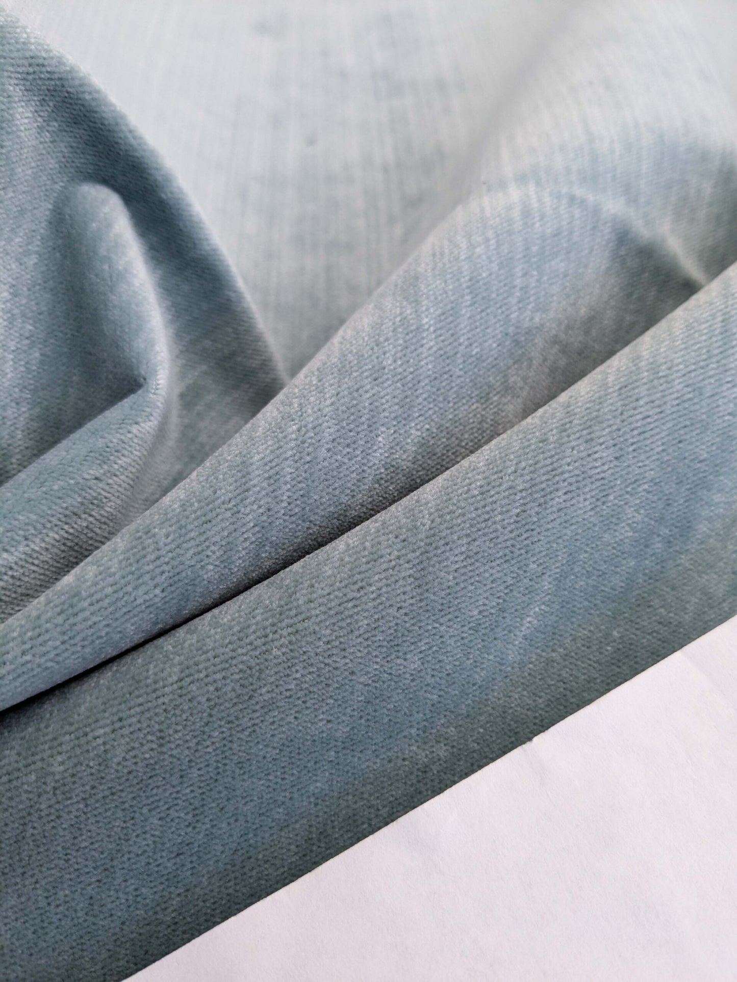 88 EV50 26" x 26" Square Scalamandre Boris Kroll Strie Velvet Spa Light Blue Texture Polyester MSRP USD154/y