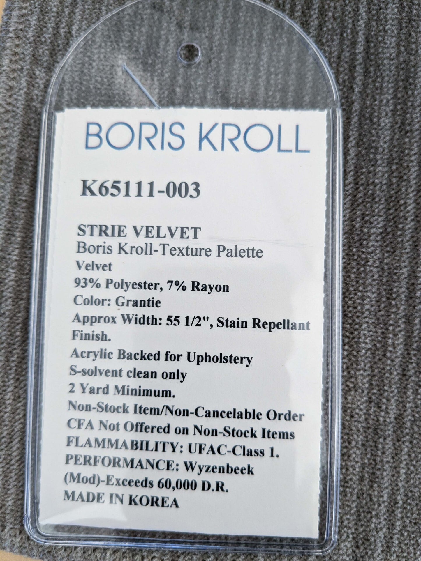 90 EV50 26" x 27" Square Scalamandre Boris Kroll Strie Velvet Grantie  Brown Gray Texture Polyester MSRP USD154/y