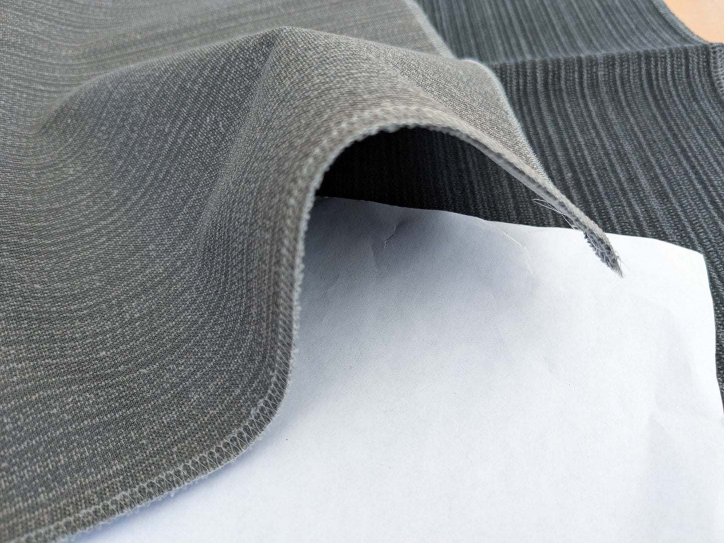 91 EV50 26" x 26" Square Scalamandre Boris Kroll Strie Velvet Oxford Grey Texture Polyester MSRP USD154/y