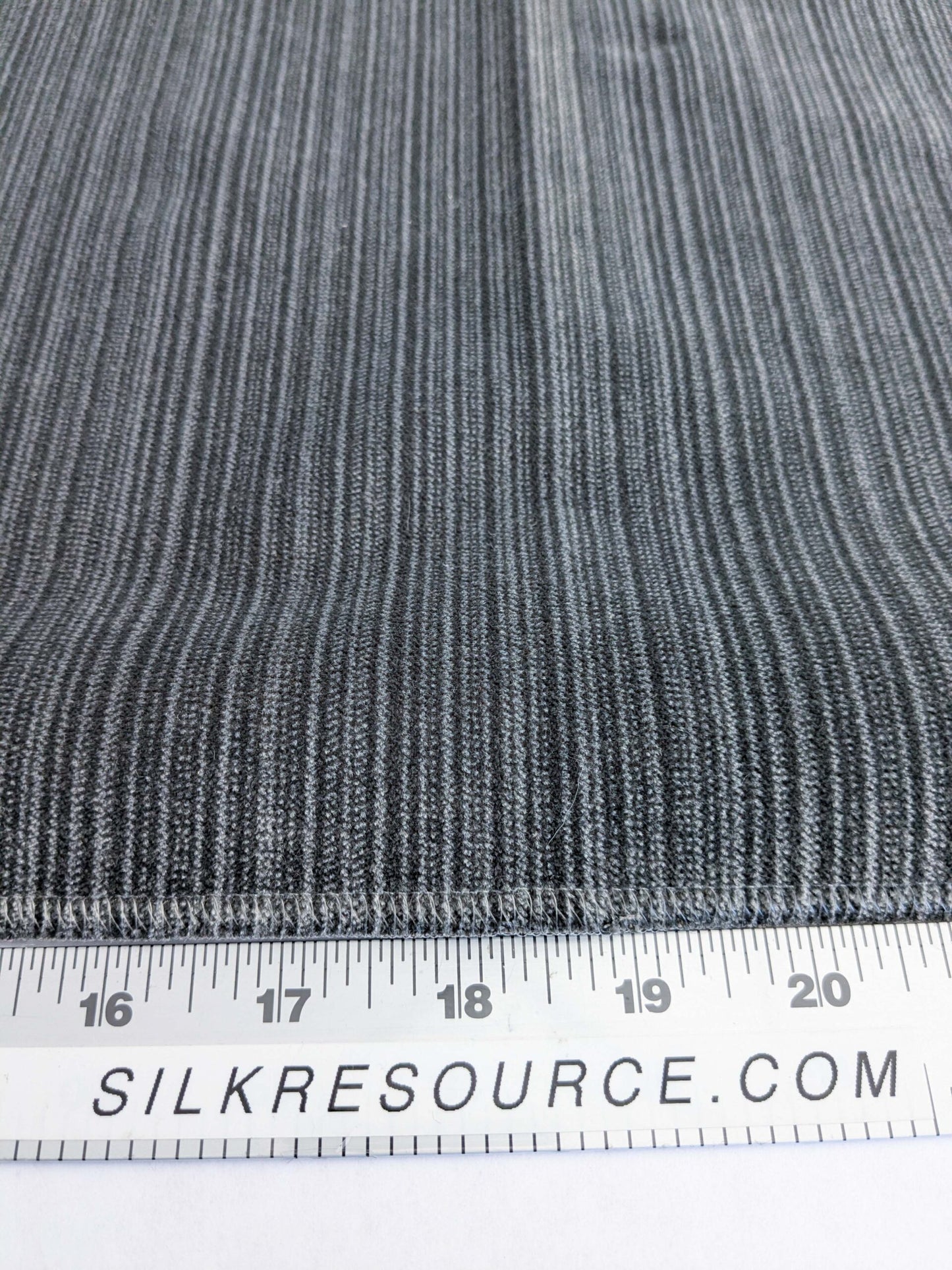 91 EV50 26" x 26" Square Scalamandre Boris Kroll Strie Velvet Oxford Grey Texture Polyester MSRP USD154/y