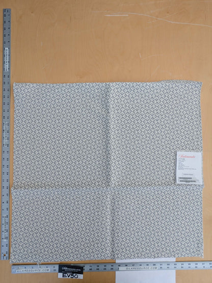 94 EV50 25" x 27" Square Scalamandre Khiva Weave Pearl Grey White Cotton Small Scale  White MSRP USD 180/y