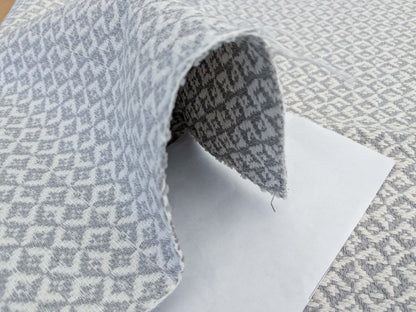 94 EV50 25" x 27" Square Scalamandre Khiva Weave Pearl Grey White Cotton Small Scale  White MSRP USD 180/y