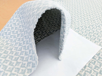 96 EV50 26" x 26" Square Scalamandre Khiva Weave Cloud Light Blue White Cotton Small Scale  White MSRP USD 180/y