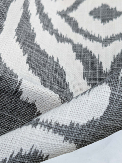 97 EV50 26" x 26" Square Scalamandre Zanzibar Ikat Smoke Grey Cotton Heavy MSRP USD 254.80/y