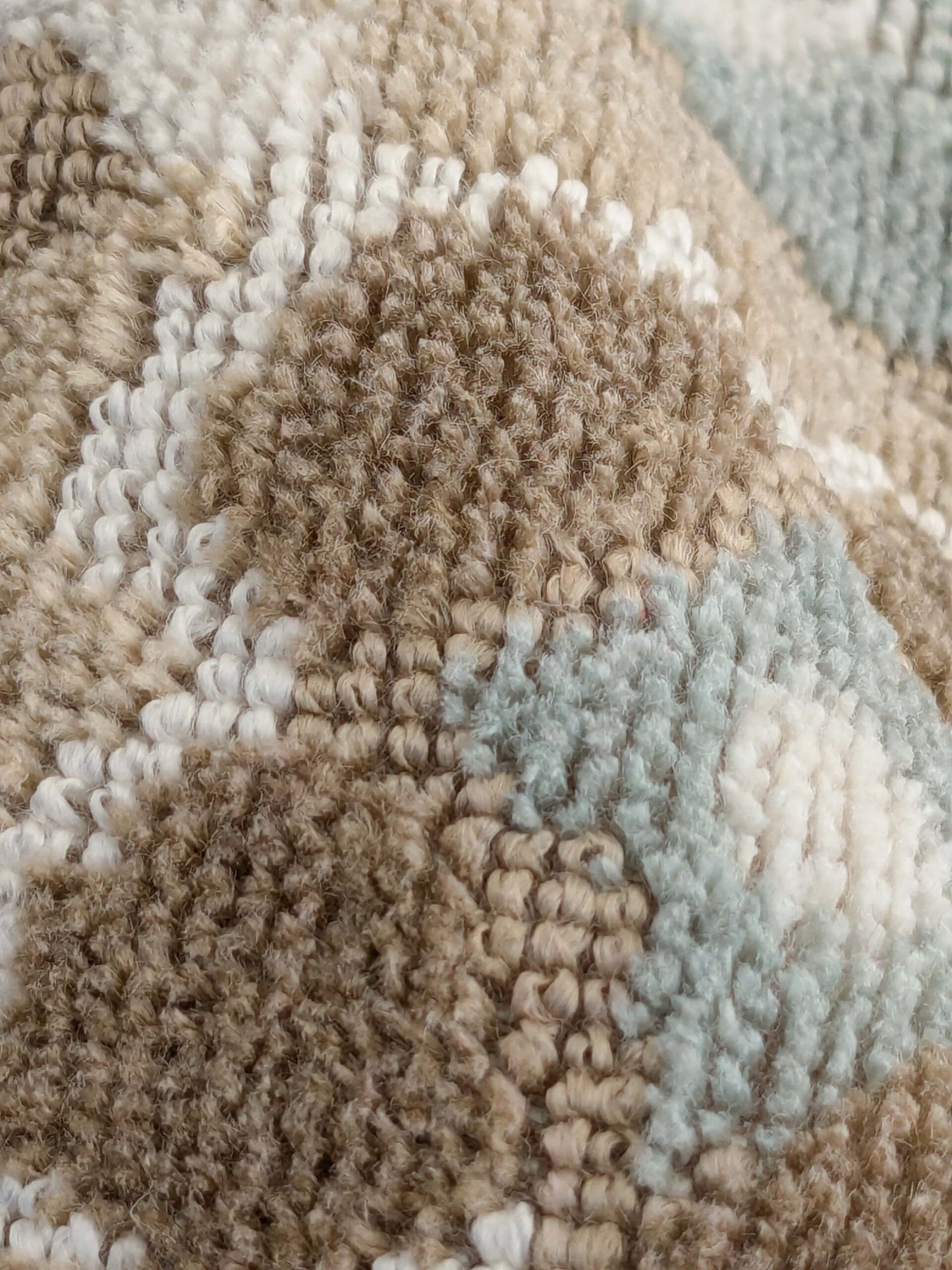 100 EV50 27" x 24" Square Scalamandre Oushak Linen Velvet Aquamarine Jacquard Blue Brown Linen MSRP USD638/y