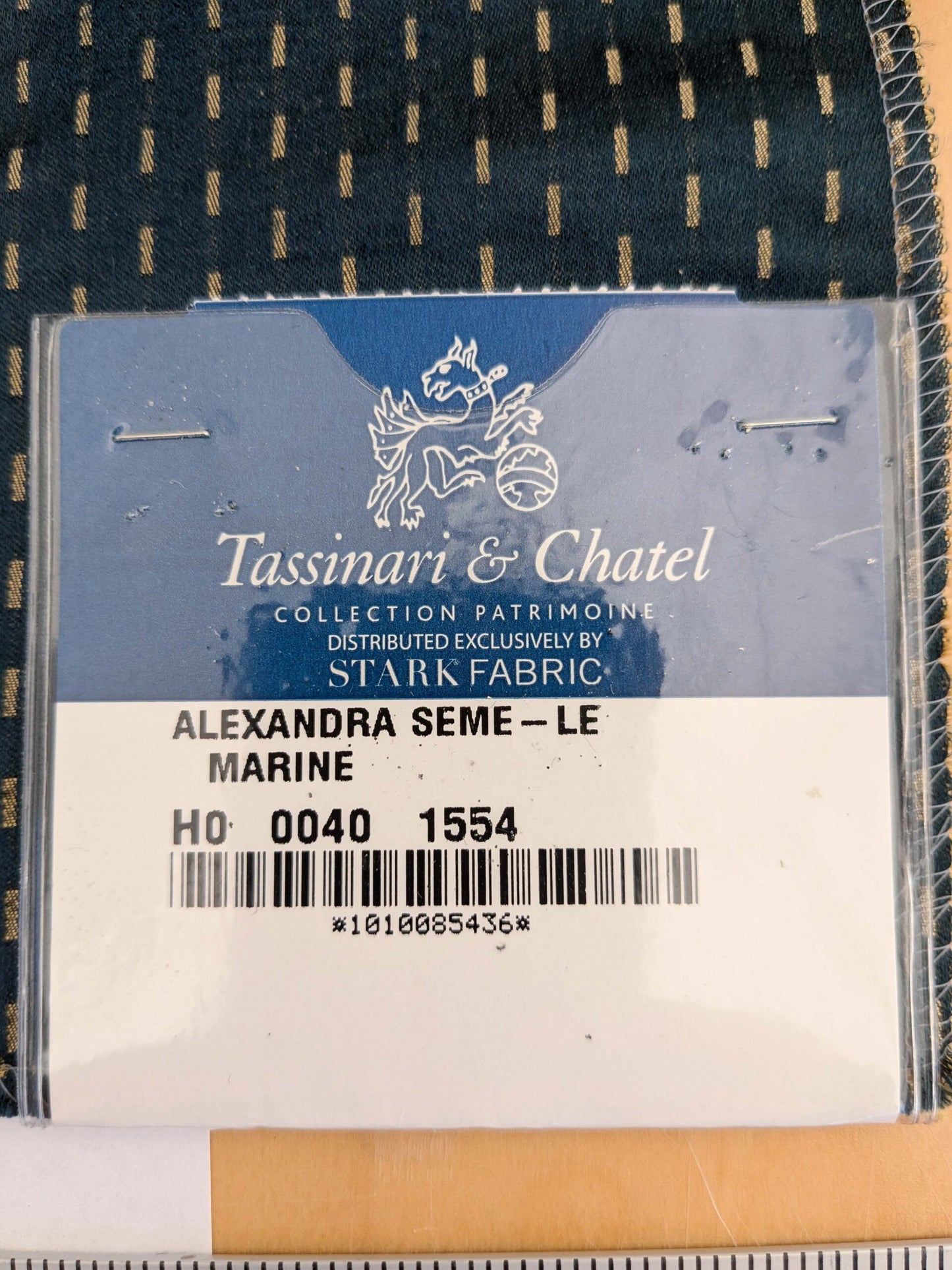 101 EV50 25" x 26" Square Tassinari and Chatel Alexandra Seme Le Marine Navy Blue Small Scale Texture MSRP USD 300+/y